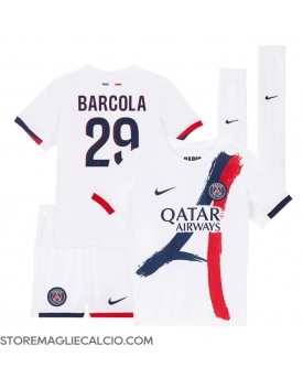 Paris Saint-Germain Bradley Barcola #29 Maglia Gara Trasferta Repliche 2024-25 Bambino